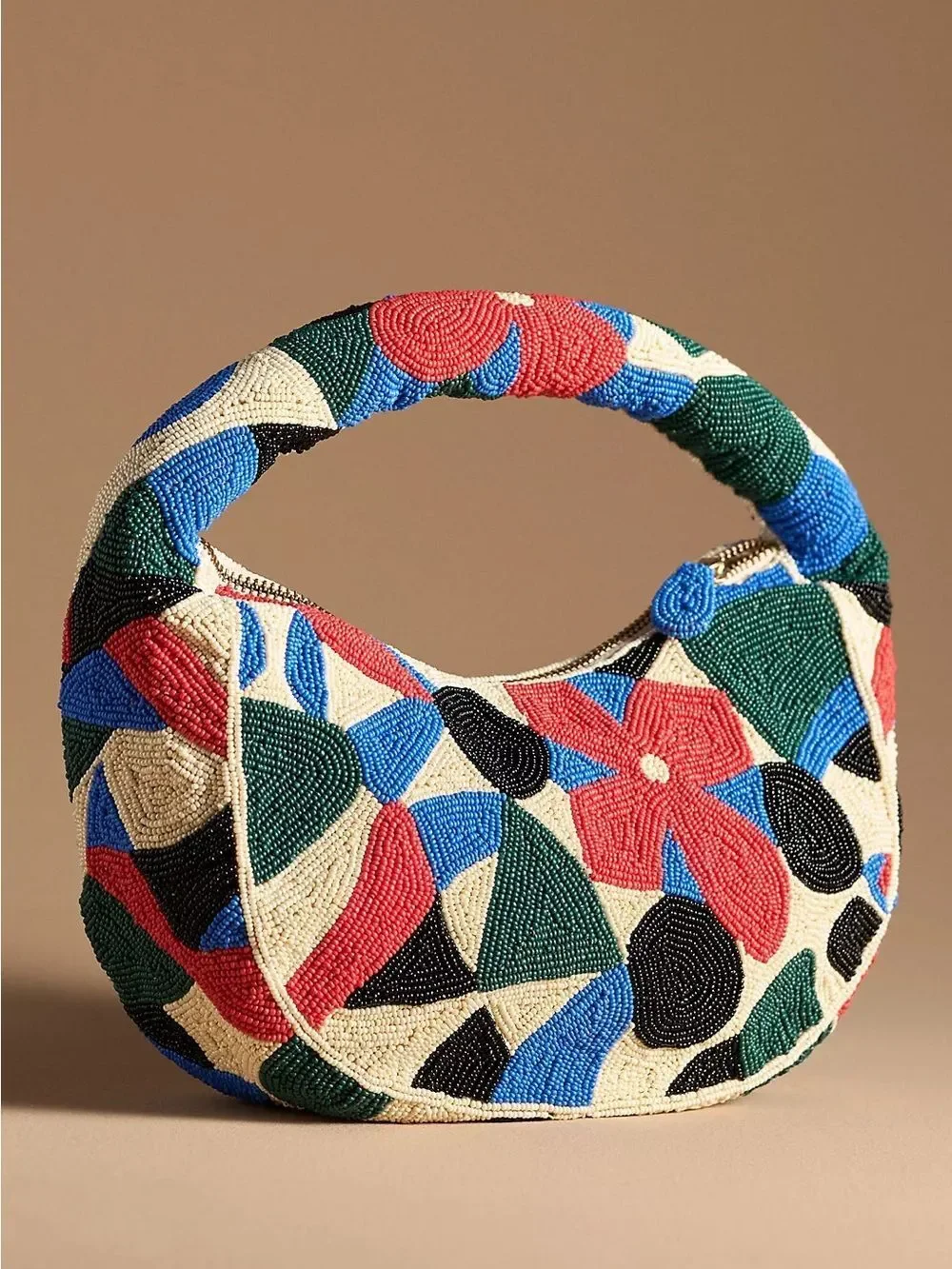 New Anthropologie X Maeve The Tate Beaded Handbag: Geo Floral Edition